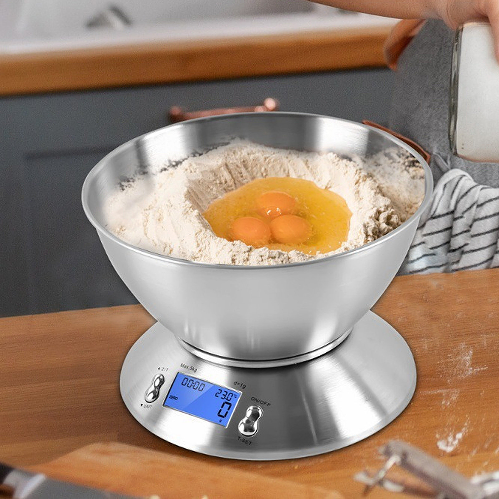 Baking (Kitchen Ingredient) - 1 set roestvrijstalen digitale keukenweegschaal, nauwkeurige