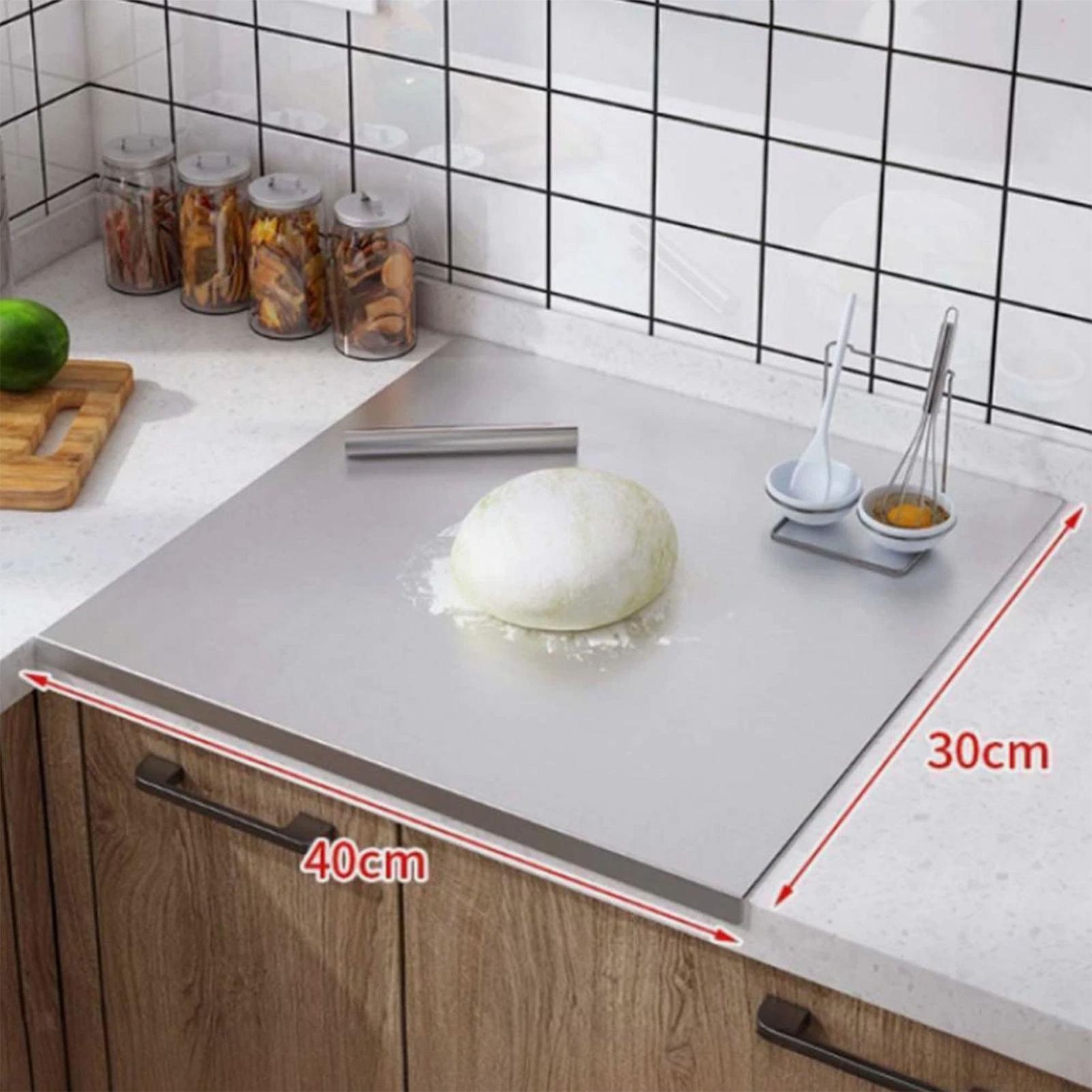 Kitchen Tools For Baking - Roestvrijstalen snijplank met antiaanbaklaag, dubbelzijdig, voor