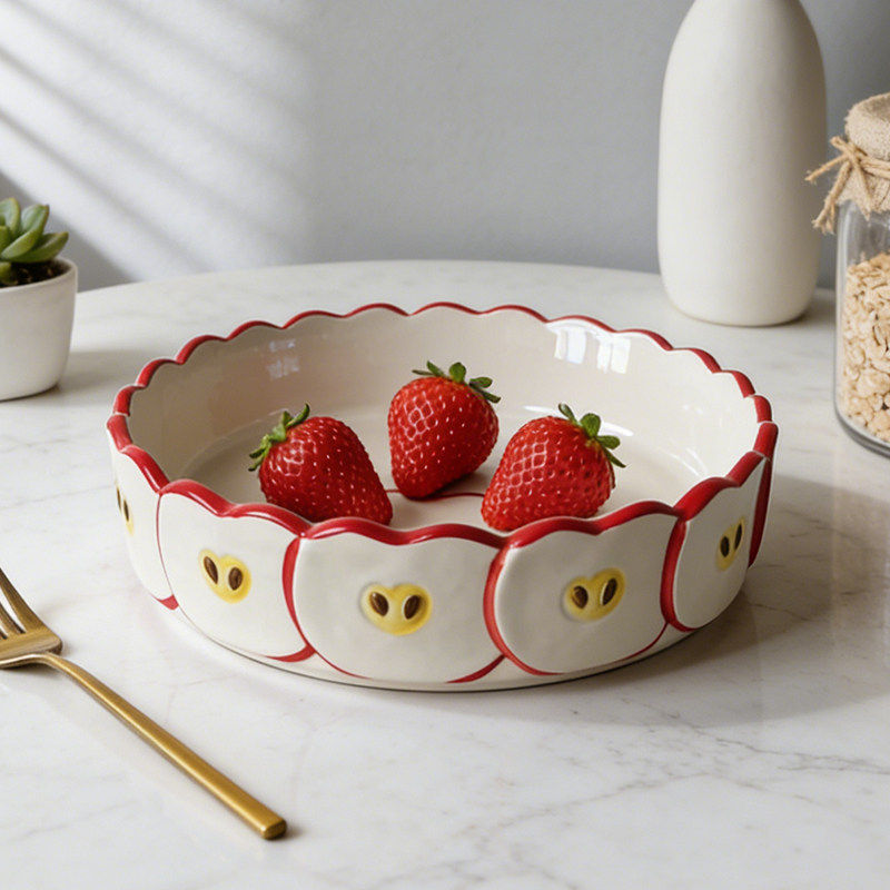 Kitchen Baking Table - Schattig appelvormig keramisch bord, decoratieplateau voor