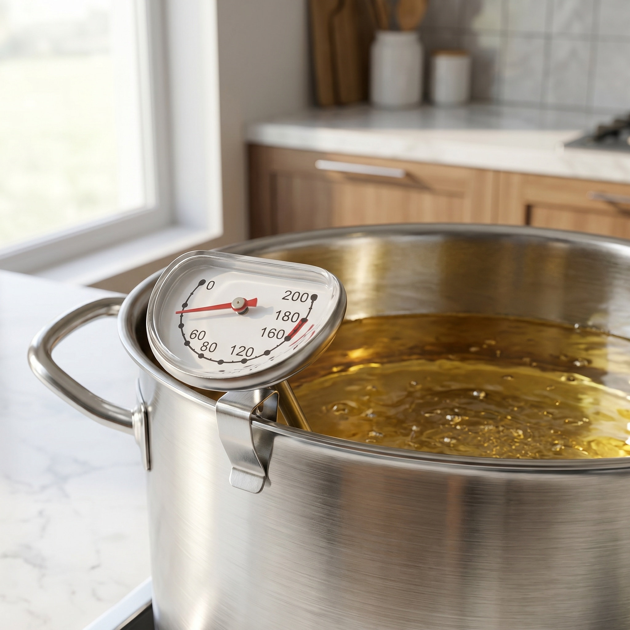 Kitchen Tools For Baking - Roestvrijstalen frituurtthermometer, keukengereedschap, temperatuurmeter voor kookolie,