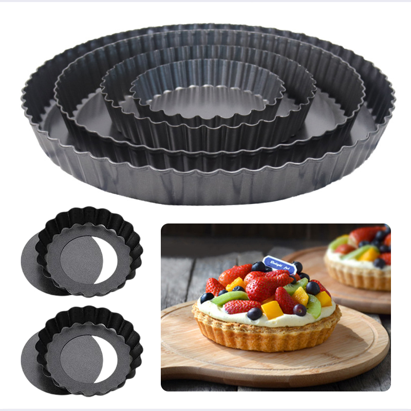 Tart Pan Loose - Bakplaat 4/6/8/9Inches Verwijderbare Losse Bodem Ronde