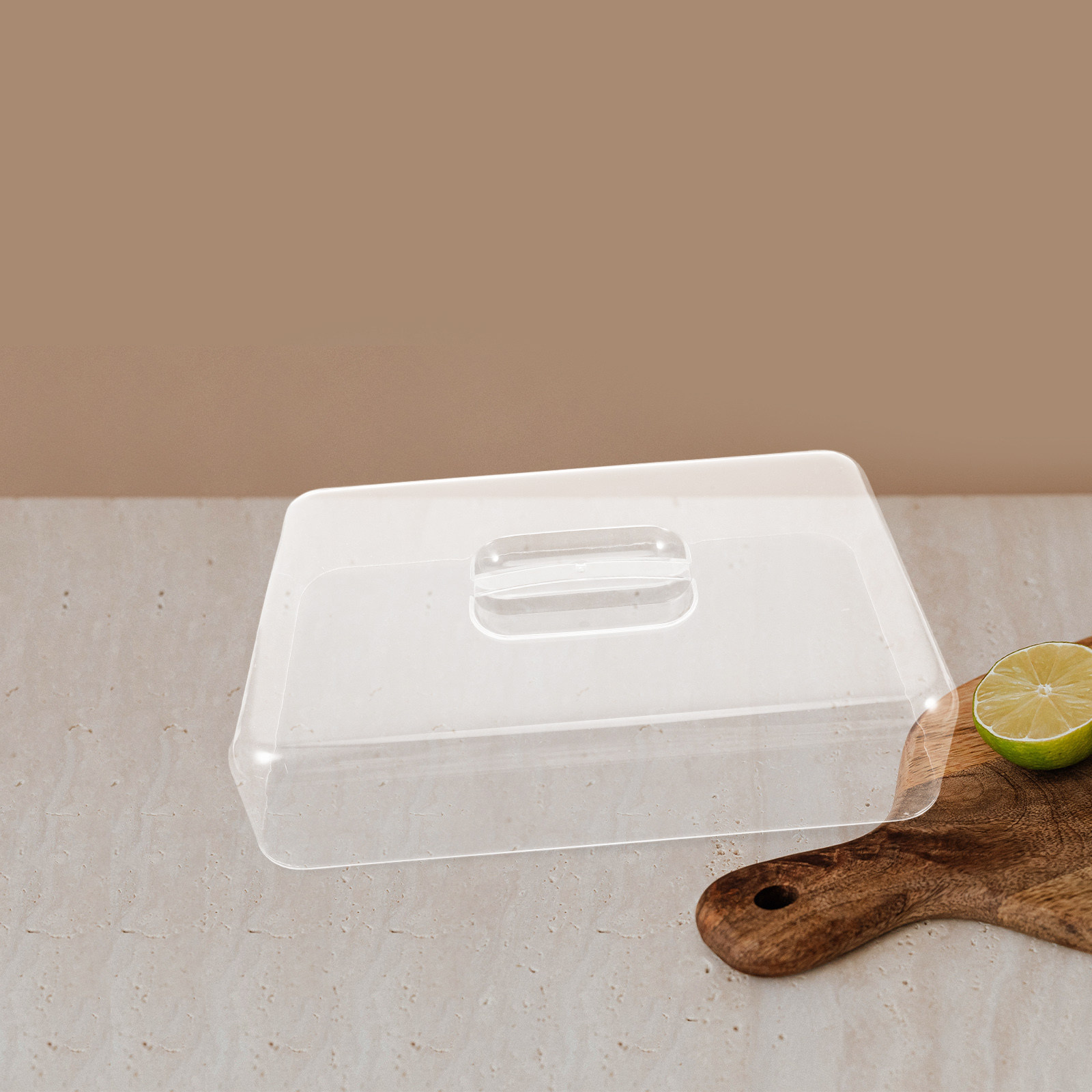 Kitchen Bakery - 2 Stuks Helder Acryl Rechthoekige Cake