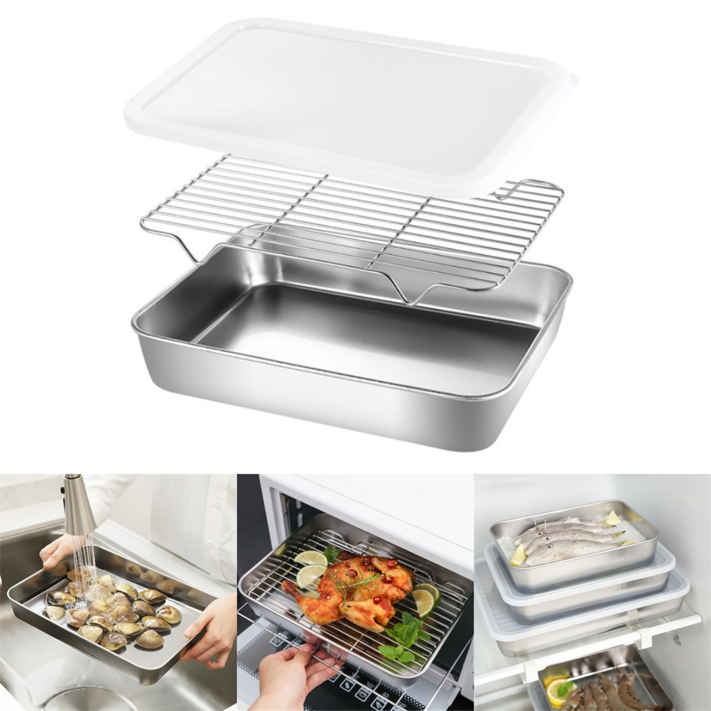 Kitchen Oven Baking Pans - Roestvrijstalen Bakplaat Met Rooster Cake Bakken
