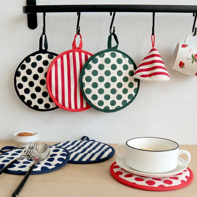 Kitchen Baking Table - 1Pc 18x18cm Ronde Gestreepte Polka Dot