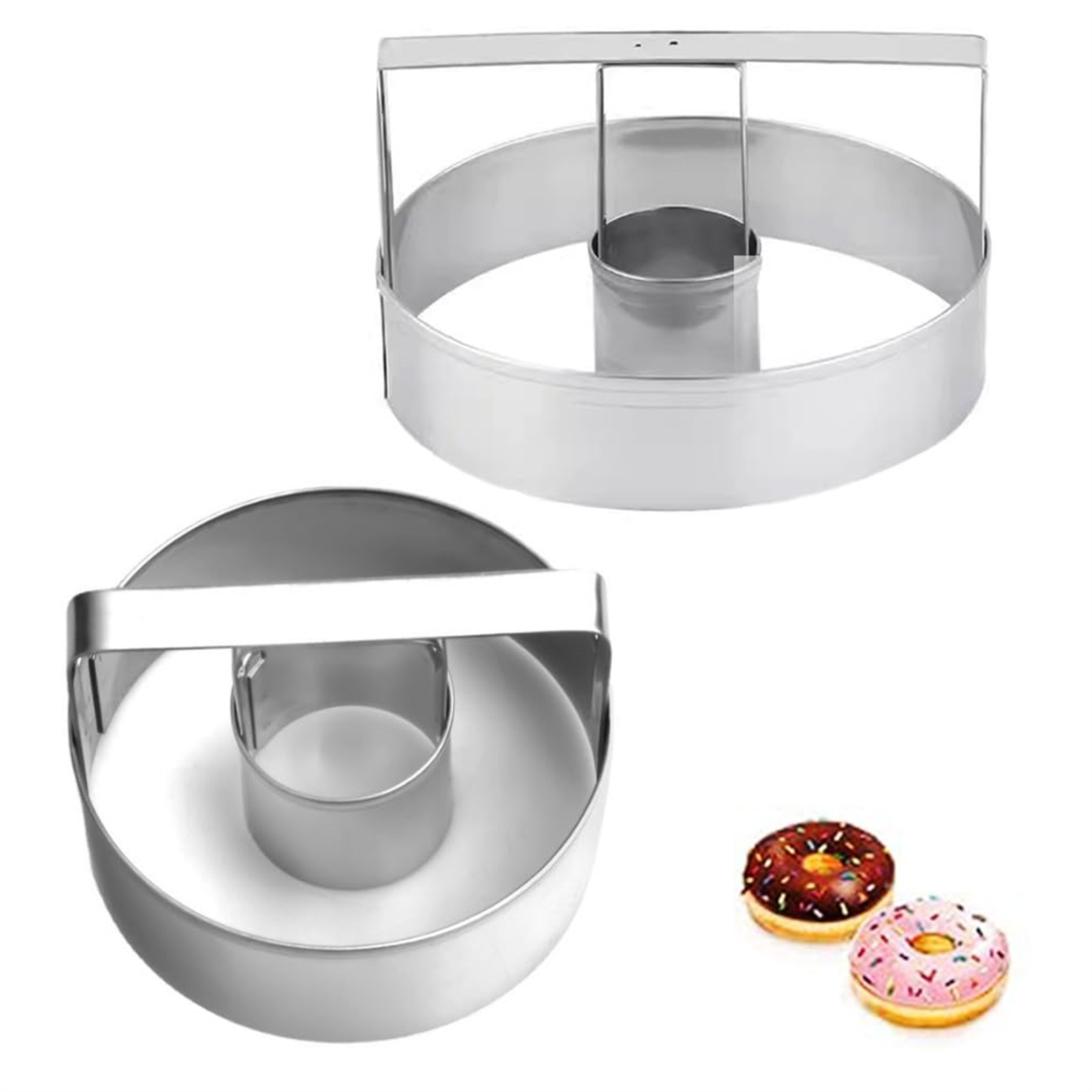 Baking Kitchen Diy - Roestvrijstalen koekjesvormer Keuken Bakken Ronde donutvorm