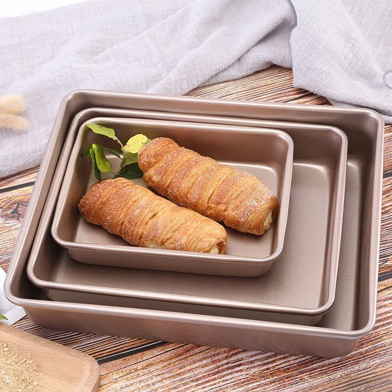 Kitchen Oven Baking Pans - Rechthoek Koolstofstaal Taart Bakplaat Non-stick Chocolade