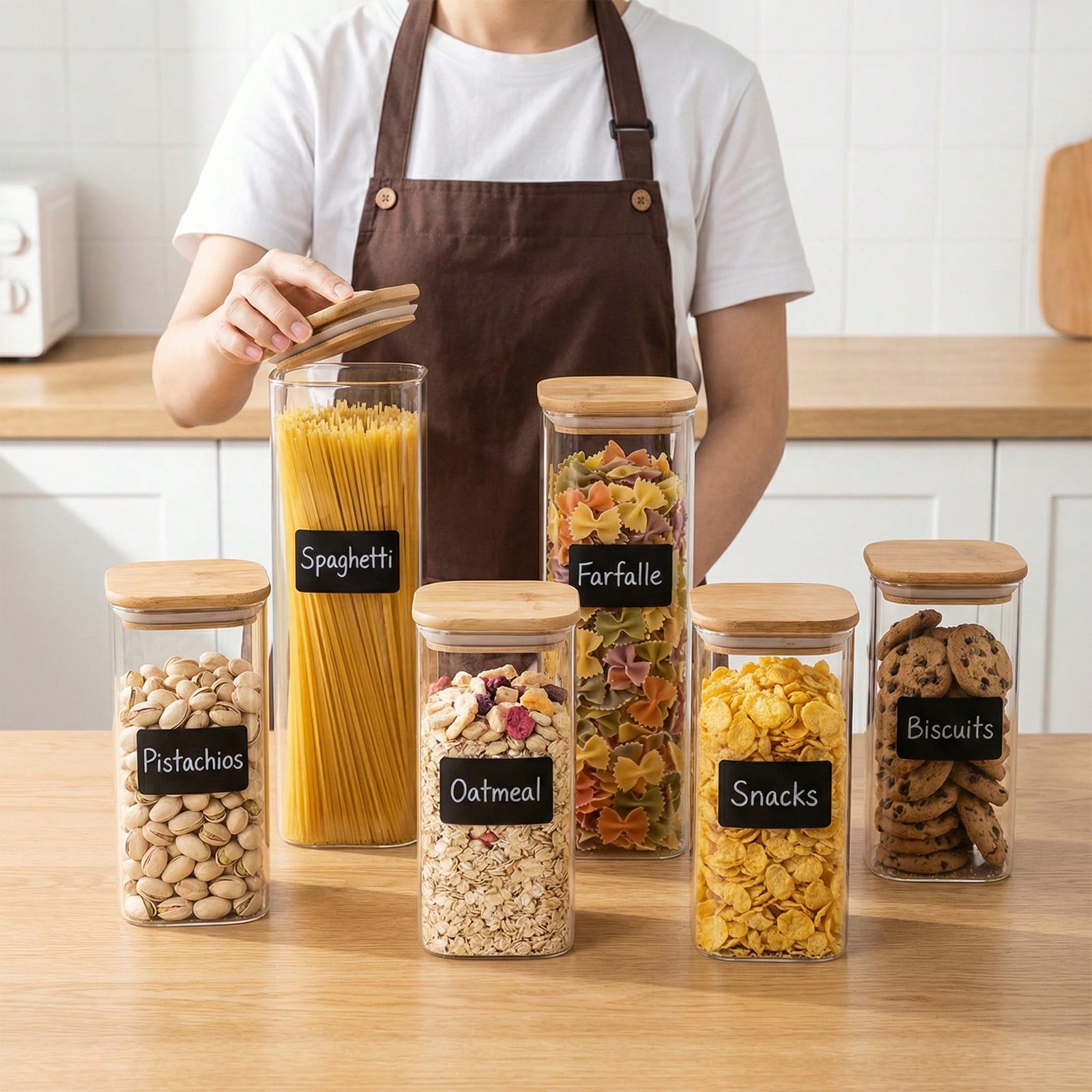 6/12 stuks glazen voedselopsla - Kitchen Baking Containers recensie en prijs