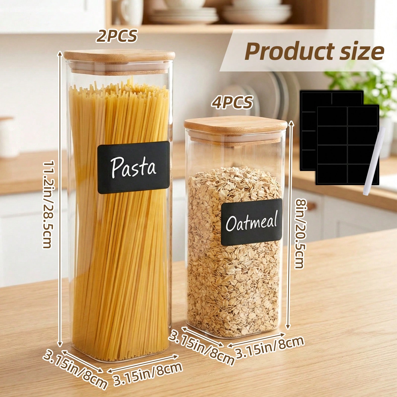 6/12 stuks glazen voedselopsla - Kitchen Baking Containers recensie en prijs