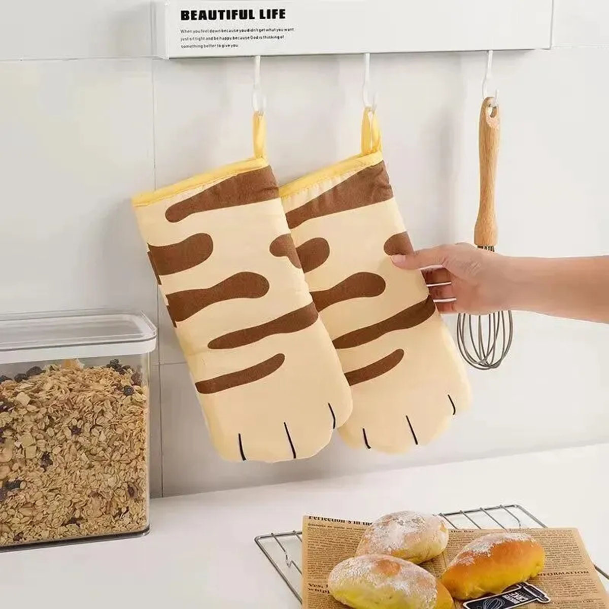 Magnetron lange katoenen hands - Kitchen Baking Gloves recensie en prijs