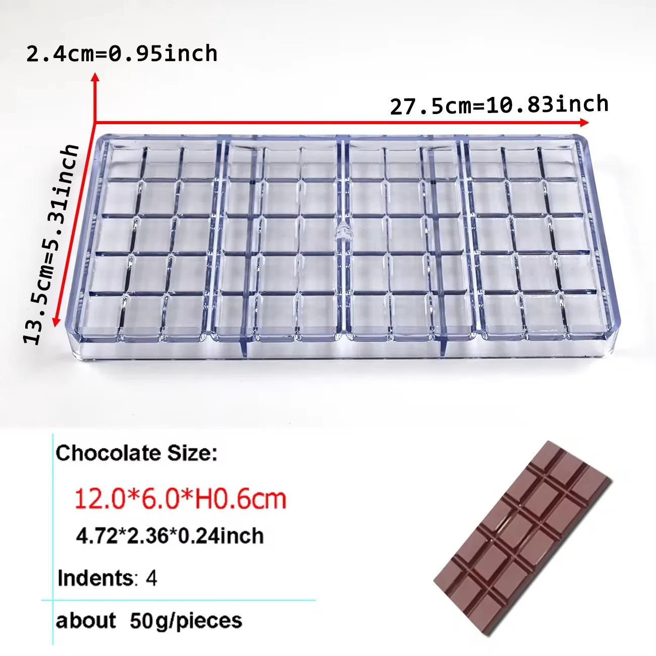 1-delige polycarbonaat chocola - Kitchen Tools For Baking recensie en prijs