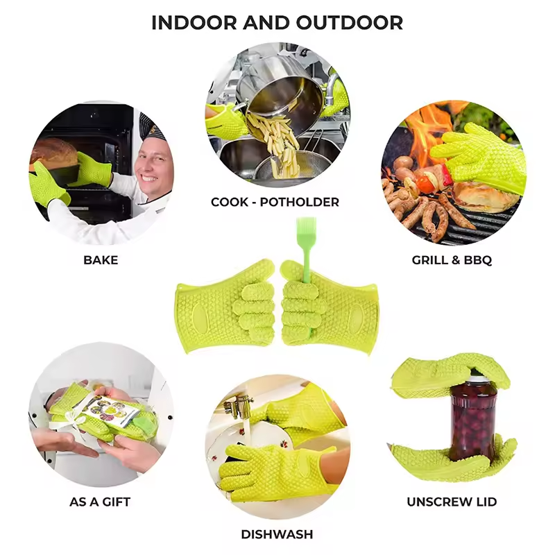 BBQ siliconen grillhandschoene - Kitchen Baking Gloves recensie en prijs