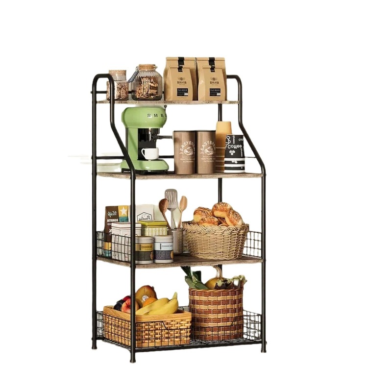 Vierlaags ijzeren houten opber - Kitchen Baking Table recensie en prijs