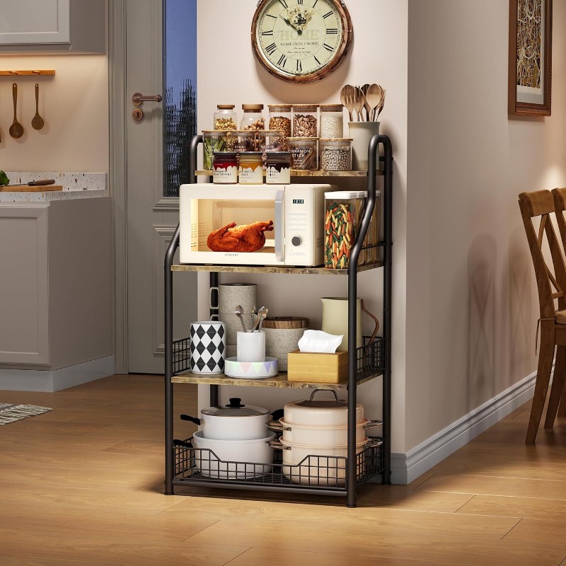 Vierlaags ijzeren houten opber - Kitchen Baking Table recensie en prijs
