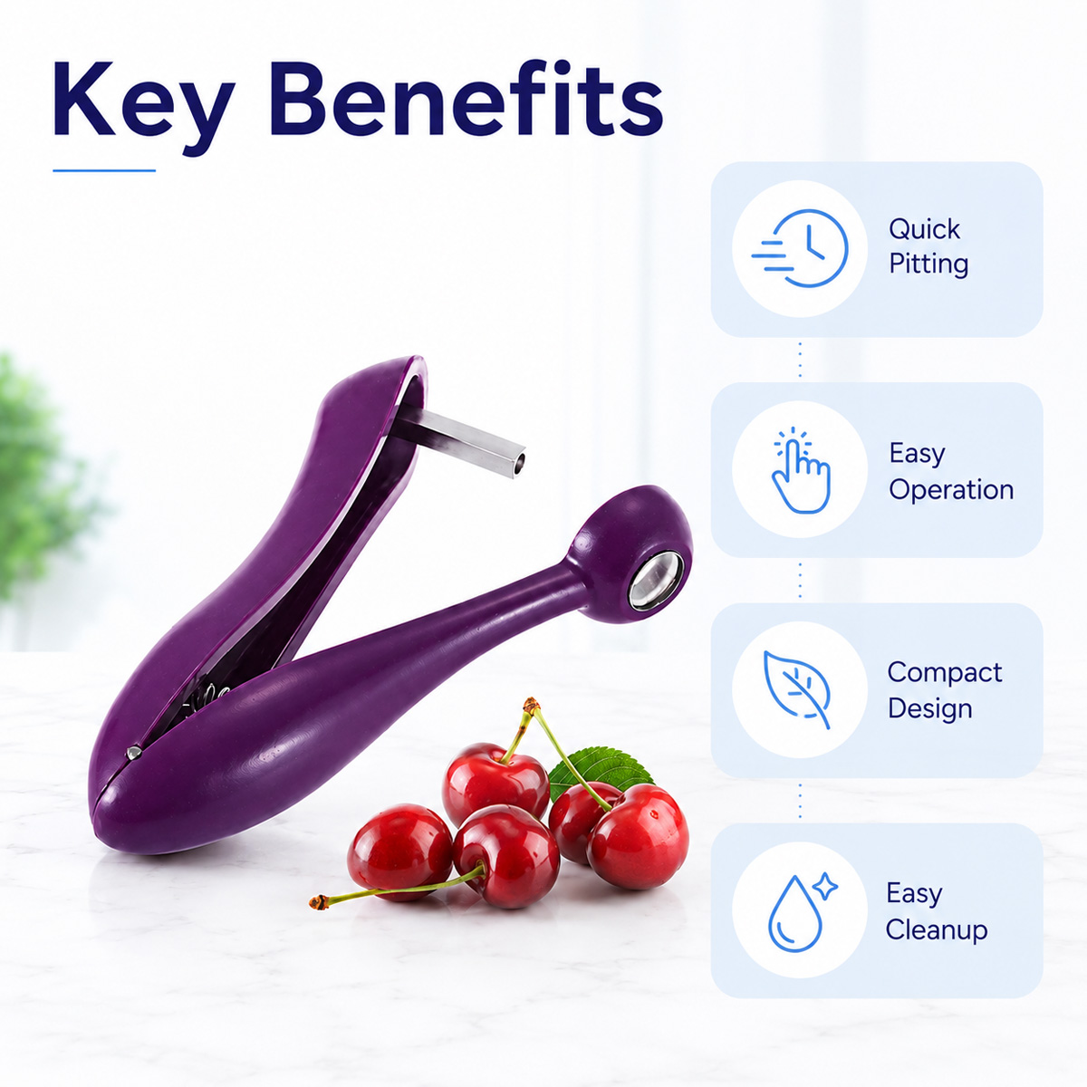 Handmatige kersenontpitter en  - Kitchen Tools For Baking recensie en prijs