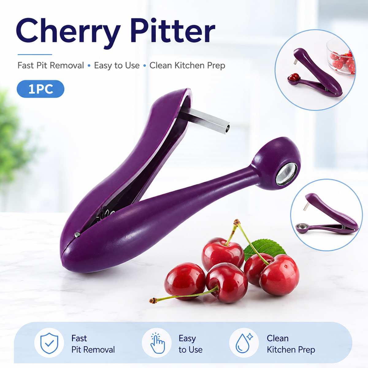 Handmatige kersenontpitter en  - Kitchen Tools For Baking recensie en prijs