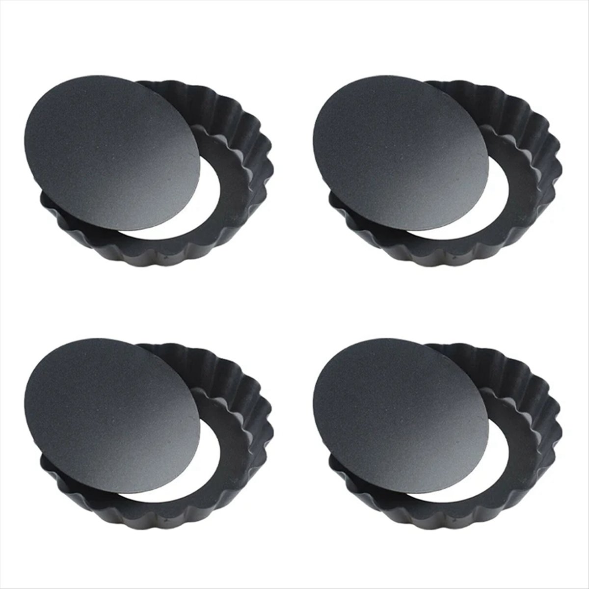 【B63C1】 4 Stuks 4In/10Cm Mini  - Tart Pan Loose recensie en prijs