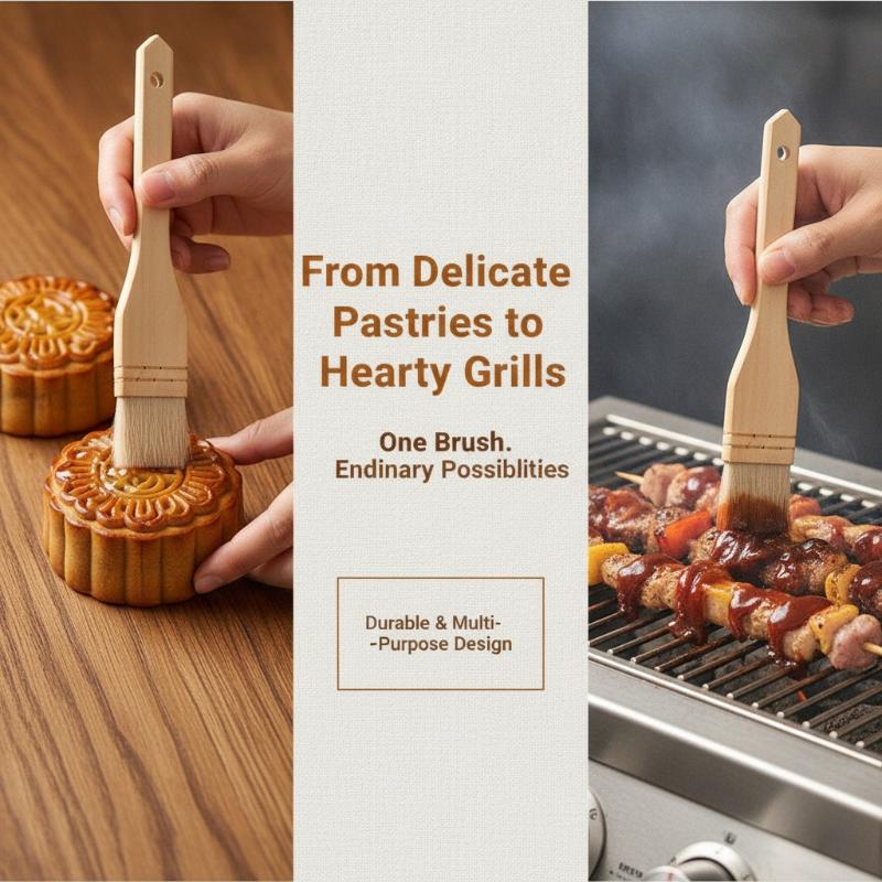 Platte wollen gebakkenborstel, - Kitchen Baking Brush recensie en prijs
